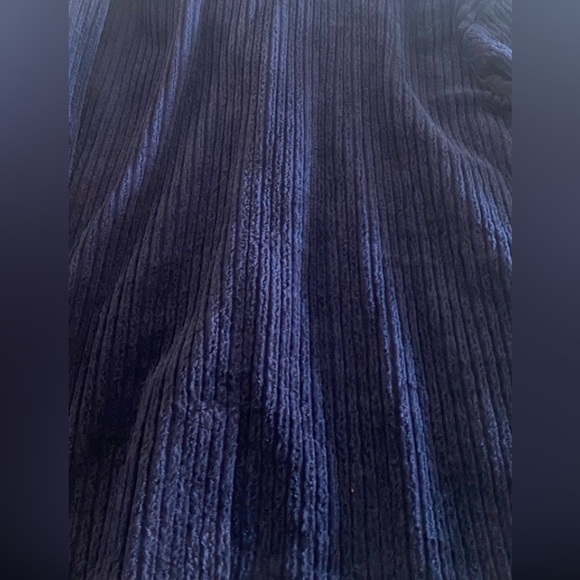 EILEEN FISHER NWT Women Navy Blue Organic Cotton Plush Corduroy Coat Jacket XL - Picture 4 of 7